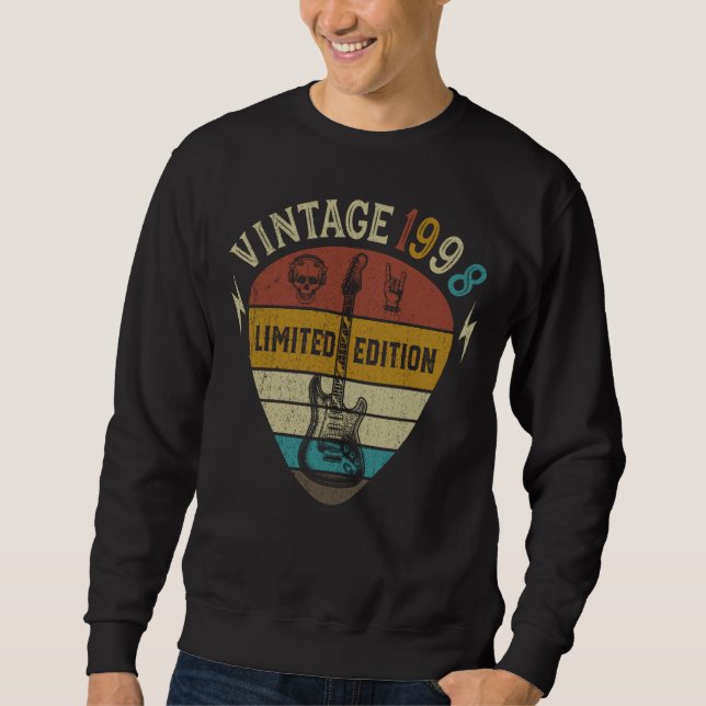 Sudadera Mejor cumpleaños número 25 de Guitar Player de 199 (Anverso)