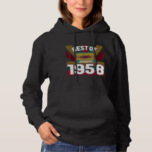 Sudadera Mejor De 1958 Retro De Cinta De Cassette Clásica M