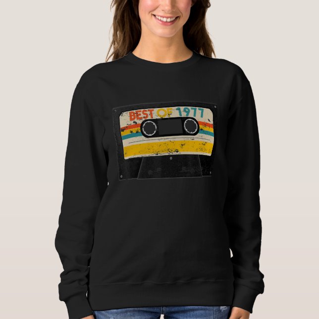 Sudadera Mejor De 1977 46ª Cinta De Cassette De Cumpleaños (Anverso)