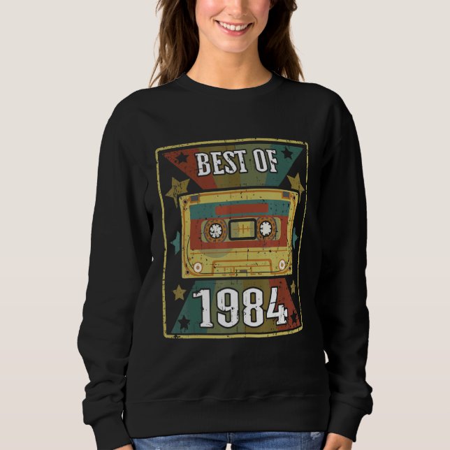 Sudadera Mejor De 1984 Retro De Cinta De Cassette Clásica M (Anverso)