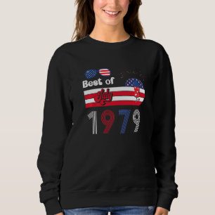 Sudadera Mejor De Julio De 1979 43º Cumpleaños Patriótico U