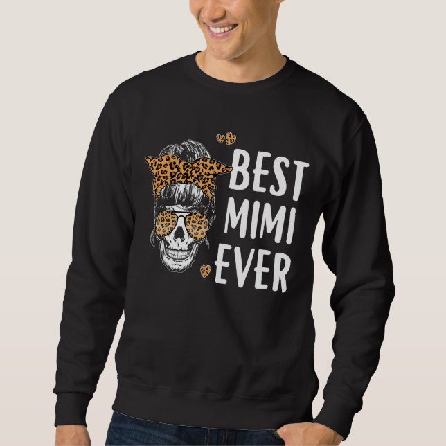 Sudadera Mejor Día de la Madre de la Abuela de Mimi, Leopar (Anverso)