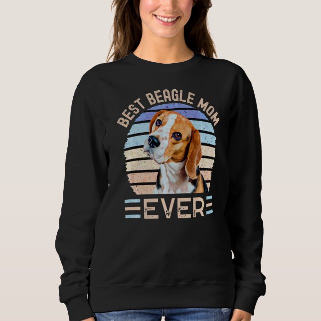 Sudadera Mejor Día de la Madre de Perro Beagle (Anverso)