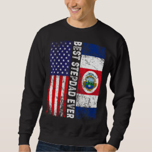 Sudadera Mejor Día del Padre Costa Rica Bandera Estadounide