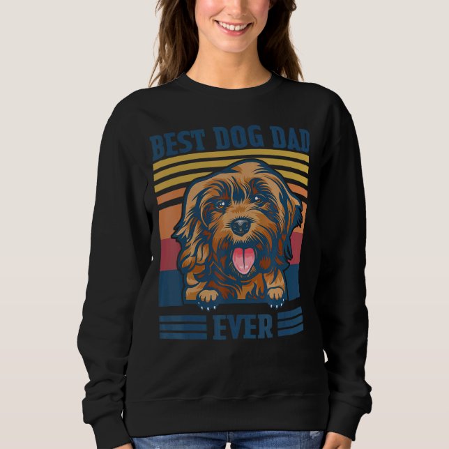 Sudadera Mejor Día del Padre de Papá Noel Cockapoo (Anverso)