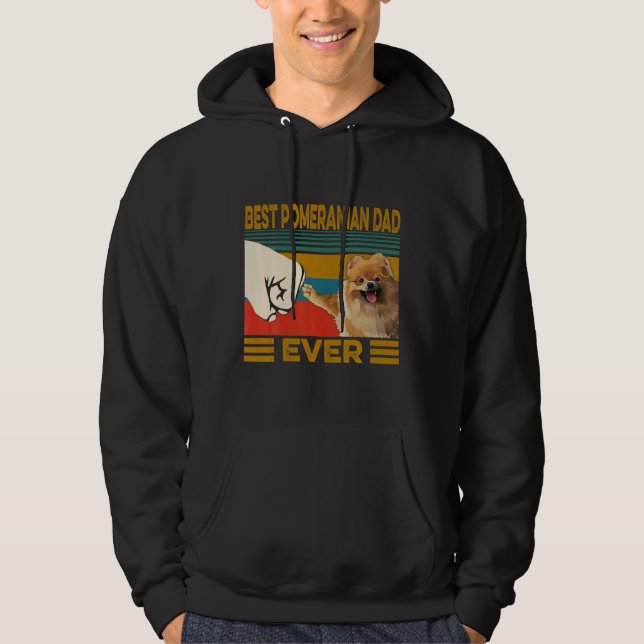 Sudadera Mejor Día del Padre Retro de Pomerania (Anverso)