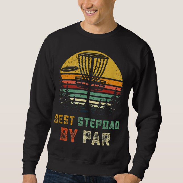 Sudadera Mejor disco: Stepdad Gift Step Dad Golfing Frisb (Anverso)