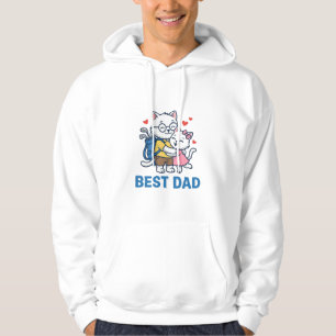 Sudadera Mejor diseño de vector de gato de golf de papá abr
