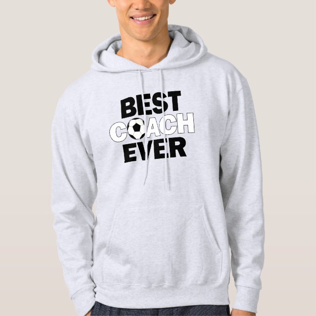 Sudadera Mejor entrenador de fútbol masculino en deportes d (Anverso)
