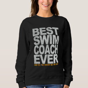Sudadera Mejor Entrenador De Natación Cada Año Enseñador De