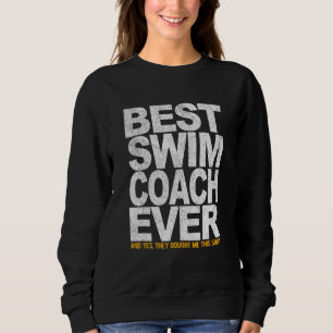 Sudadera Mejor Entrenador de Natación de Todos los Tiempos