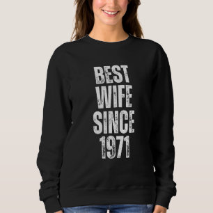 Sudadera Mejor Esposa Desde 1971 Vintage Boda Aniversario F
