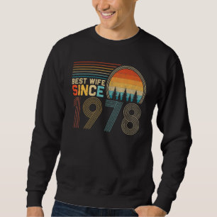 Sudadera Mejor Esposa desde 1978 44° Aniversario Boda
