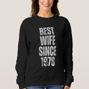 Sudadera Mejor Esposa Desde 1978 Vintage Boda Aniversario F