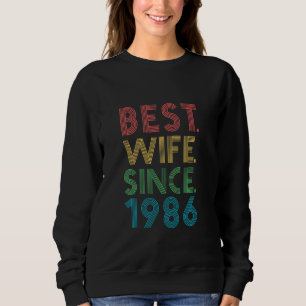 Sudadera Mejor Esposa Desde 1986 33er Aniversario Boda De