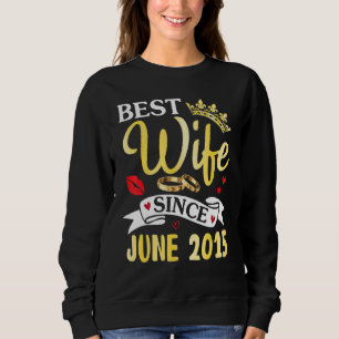 Sudadera Mejor Esposa Desde Junio 2015 Feliz Aniversario Ca