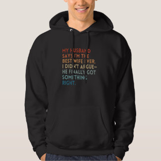 Sudadera Mejor esposa que nunca sarcástica cumpleaños de ma