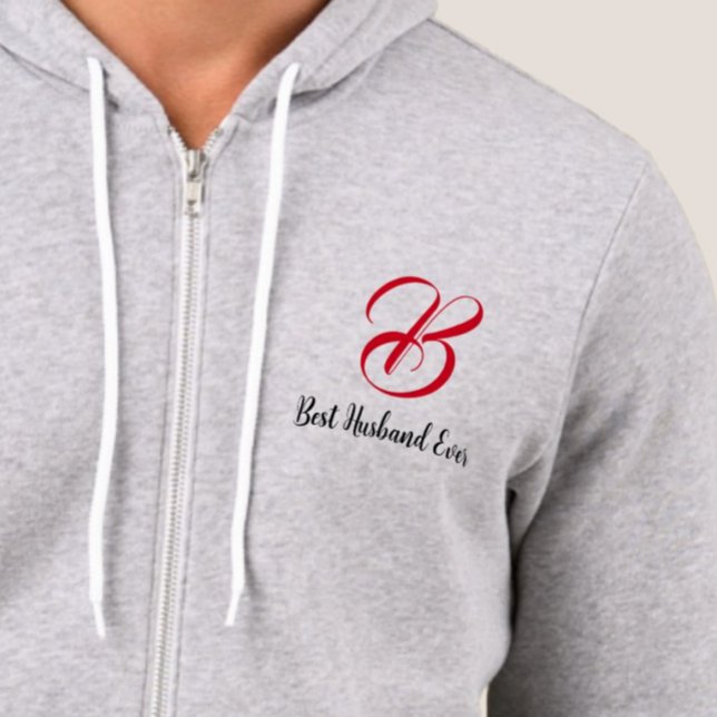 Sudadera Mejor esposo de todos (Letra inicial) Monogramado ( Gift for the Best Husband)