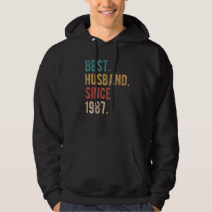 Sudadera Mejor Esposo desde 1987 35º Aniversario Boda F