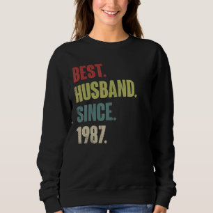 Sudadera Mejor Esposo desde 1987 35º Aniversario Boda R