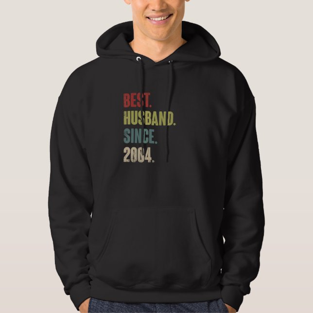 Sudadera Mejor Esposo desde 2004 18º Aniversario Boda R (Anverso)