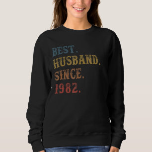 Sudadera Mejor Esposo Retro Desde 1982 40º Aniver Boda
