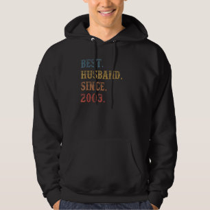 Sudadera Mejor Esposo Retro Desde 2003 19º Aniver Boda