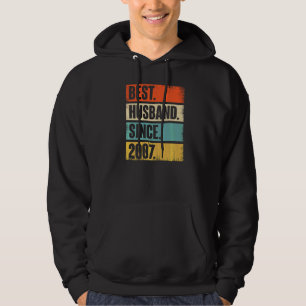 Sudadera Mejor Esposo Retro Desde 2007 15º Anivers Boda