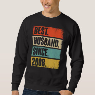 Sudadera Mejor Esposo Retro Desde 2008 14º Anivers Boda