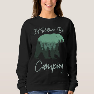 Sudadera Mejor Estaría Acampando Oso Naturaleza Desierto Ár