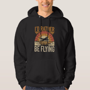 Sudadera Mejor Estaría Volar Piloto Divertido Aviación