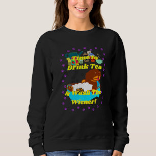 Sudadera Mejor fan de Dachshund Wiener Dog Tea Fiesta Amor