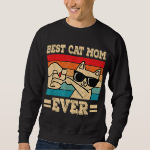 Sudadera Mejor Gato Mamá Nunca Funny Gato Retro Vintage Gat