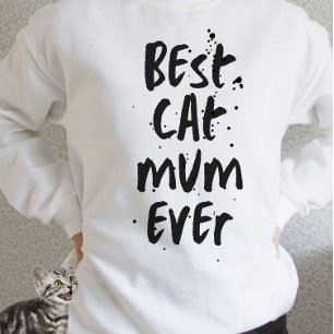 Sudadera Mejor Gato Mamá Siempre Moderno Simple De Moda Cut