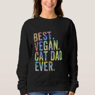 Sudadera Mejor Gato Vegan Papá Nunca Vintage Retro Tiro Dy
