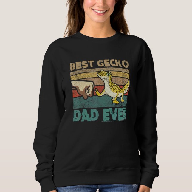 Sudadera Mejor Gecko Dad Ever Lizard Leopard Gecko (Anverso)