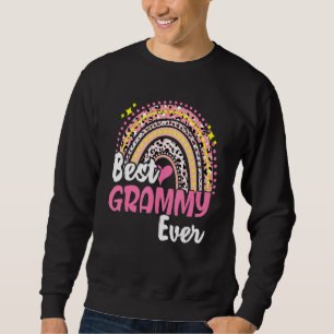 Sudadera Mejor Grammy siempre divertido leopardo rosa madre