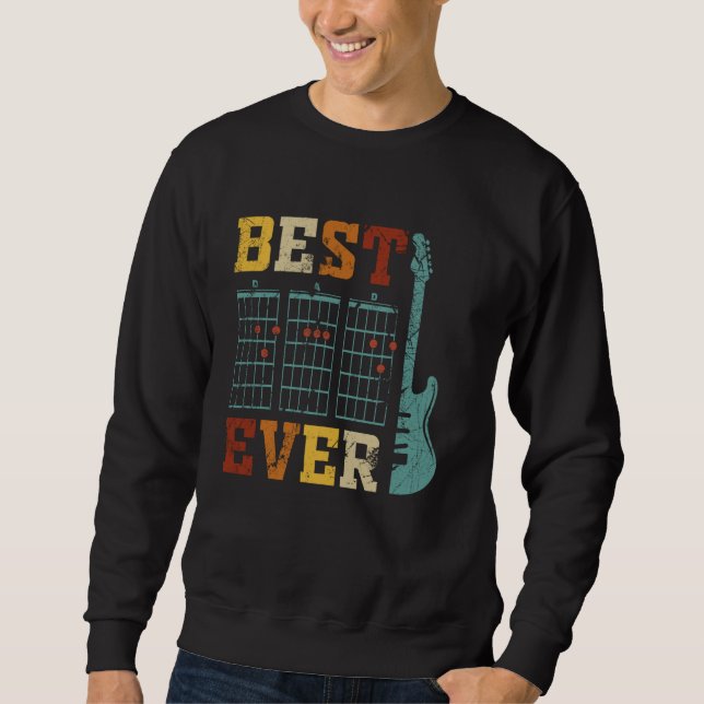 Sudadera Mejor Guitarra, papá, mejor papi, mejor padre. (Anverso)