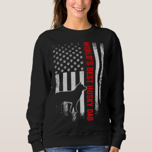 Sudadera Mejor Husky Siberiano del Mundo de Bandera America