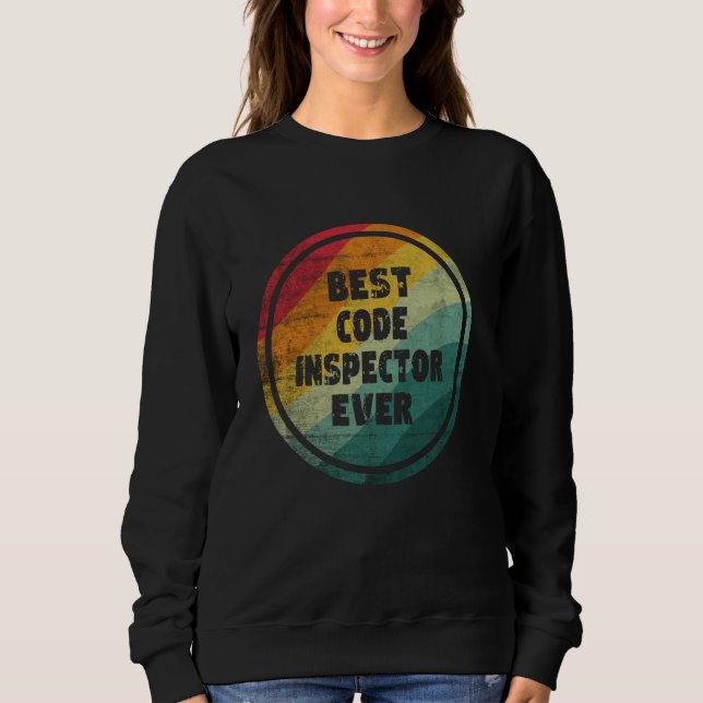 Sudadera Mejor Inspector de Código Cada Vez Divertido Inspe (Anverso)
