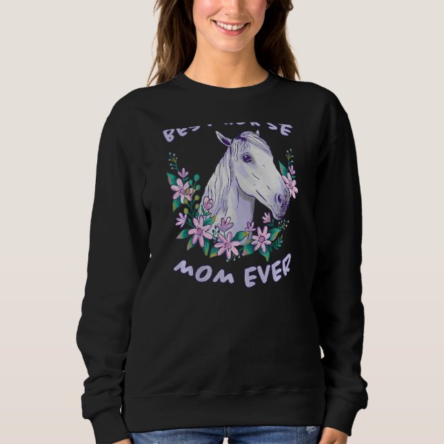 Sudadera Mejor Madre De Caballo De La Mujer (Anverso)