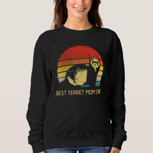 Sudadera Mejor Madre Ferret Jamás Retro Vintage Ferrets Ani