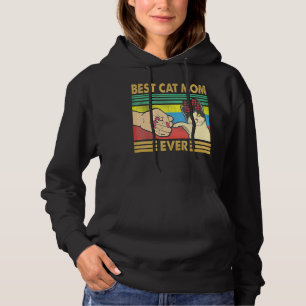 Sudadera Mejor Madre Gato Nunca Banda Ancha Roja Madre 2019