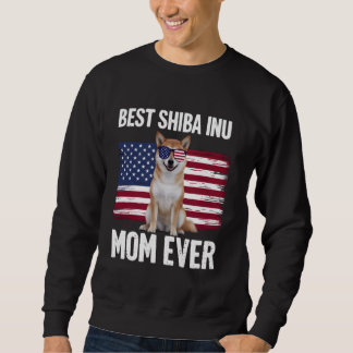 Sudadera Mejor madre inu shiba del 4 de julio de perro patr