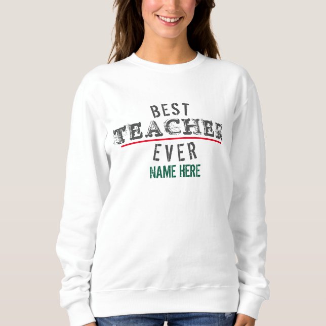 SUDADERA MEJOR MAESTRO JAMÁS PERSONALIZADO (Anverso)