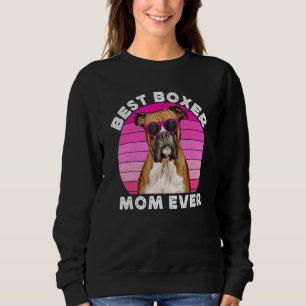 Sudadera Mejor Mamá Boxer Para Mujeres Boxer Retro Dueña De