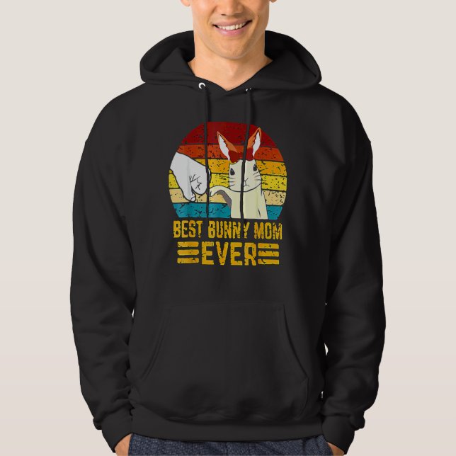 Sudadera Mejor Mamá Conejita Conejil Mamá Embroide del Día  (Anverso)