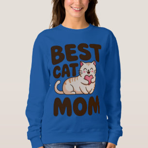 Sudadera MEJOR MAMÁ DE GATO para Amantes de Gatos y Madres