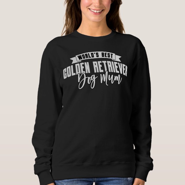 Sudadera Mejor Mamá de perro de Golden Retriever (Anverso)