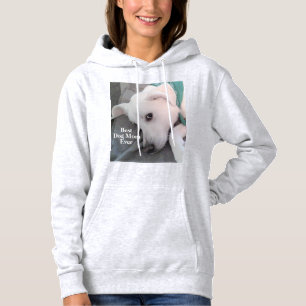 Sudadera Mejor Mamá de Perro del Mundo Perrito Blanco Lindo
